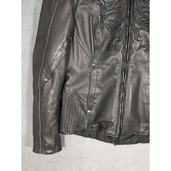 Milwaukee Leather Motorcycle Jacket Women's SZ S with detachable hoodie liner - Picture 8 of 16